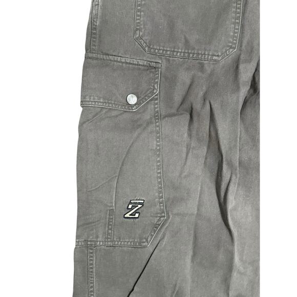 VINTAGE Zonz Canvas Pants Men 38 Wide Green Baggy Skateboarding Skater Y2K 90s - Picture 8 of 10